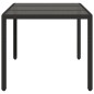 vidaXL Mesa de jardín superficie de vidrio ratán PE negro 150x90x75 cm vidaXL Mesa de jardín superficie de vidrio ratán PE negro 150x90x75 cm