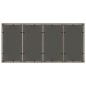 vidaXL Mesa de jardín superficie de vidrio ratán PE gris 190x90x75 cm vidaXL Mesa de jardín superficie de vidrio ratán PE gris 190x90x75 cm