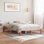 vidaXL Estructura de cama madera maciza pino marrón cera 120x200 cm