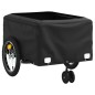 vidaXL Remolque para bicicleta hierro negro y verde 45 kg