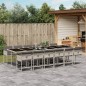 vidaXL Set comedor jardín y cojines 13 pzas ratán sintético gris claro vidaXL Set comedor jardín y cojines 13 pzas ratán sintético gris claro