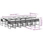 vidaXL Set comedor jardín y cojines 13 pzas ratán sintético gris claro vidaXL Set comedor jardín y cojines 13 pzas ratán sintético gris claro