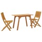vidaXL Juego de comedor de jardín 3 piezas madera maciza de acacia vidaXL Juego de comedor de jardín 3 piezas madera maciza de acacia