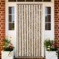vidaXL Cortina antimoscas chenilla marrón oscuro y beige 56x200 cm