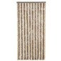 vidaXL Cortina antimoscas chenilla marrón oscuro y beige 56x200 cm