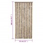 vidaXL Cortina antimoscas chenilla marrón oscuro y beige 56x200 cm