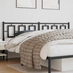 vidaXL Cabecero de metal negro 193 cm