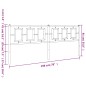 vidaXL Cabecero de metal negro 193 cm