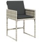 vidaXL Set comedor de jardín 9 pzas cojines ratán sintético gris claro vidaXL Set comedor de jardín 9 pzas cojines ratán sintético gris claro