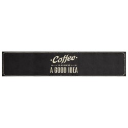 vidaXL Alfombra de cocina lavable terciopelo texto café 60x300 cm