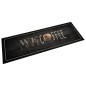 vidaXL Alfombra de cocina lavable terciopelo texto café 60x180 cm vidaXL Alfombra de cocina lavable terciopelo texto café 60x180 cm