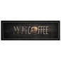 vidaXL Alfombra de cocina lavable terciopelo texto café 60x180 cm vidaXL Alfombra de cocina lavable terciopelo texto café 60x180 cm