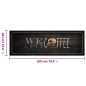 vidaXL Alfombra de cocina lavable terciopelo texto café 60x180 cm vidaXL Alfombra de cocina lavable terciopelo texto café 60x180 cm