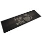 vidaXL Alfombra de cocina lavable terciopelo negro taza 45x150 cm vidaXL Alfombra de cocina lavable terciopelo negro taza 45x150 cm