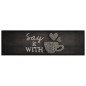 vidaXL Alfombra de cocina lavable terciopelo negro taza 45x150 cm vidaXL Alfombra de cocina lavable terciopelo negro taza 45x150 cm
