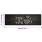 vidaXL Alfombra de cocina lavable terciopelo negro taza 45x150 cm vidaXL Alfombra de cocina lavable terciopelo negro taza 45x150 cm