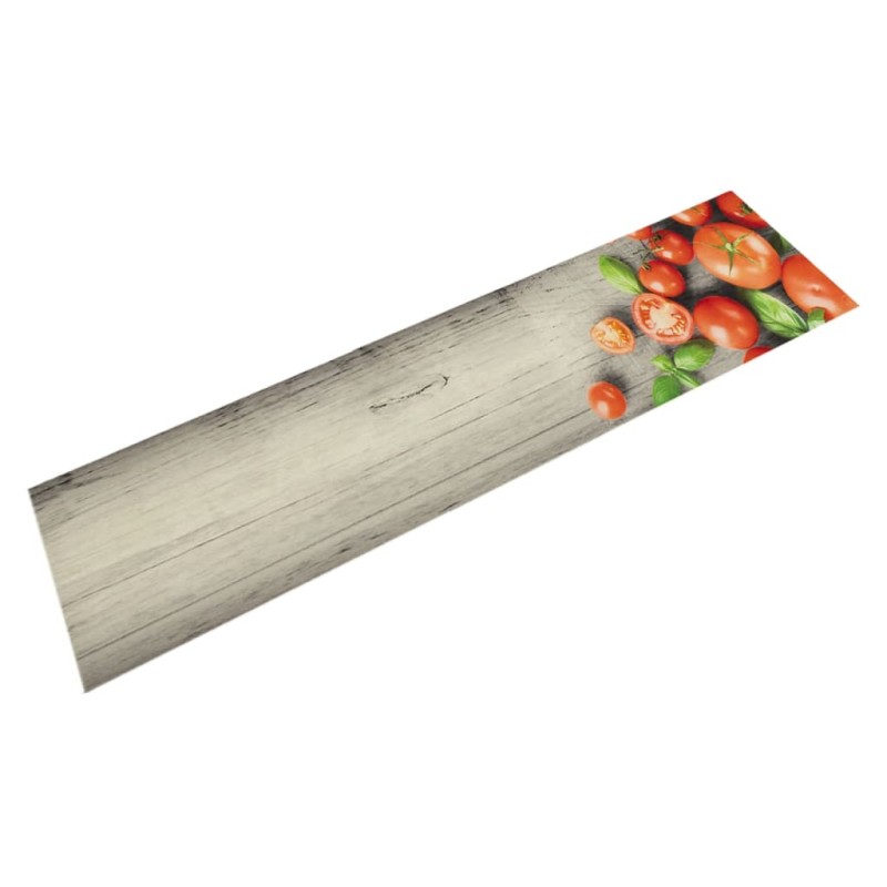 vidaXL Alfombra de cocina lavable terciopelo tomates 60x300 cm vidaXL Alfombra de cocina lavable terciopelo tomates 60x300 cm