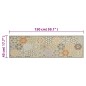 vidaXL Alfombra de cocina lavable terciopelo hexágonos pastel 45x150cm vidaXL Alfombra de cocina lavable terciopelo hexágonos pastel 45x150cm