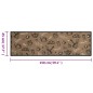 vidaXL Alfombra de cocina lavable terciopelo marrón Morning 45x150 cm