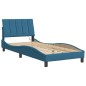 vidaXL Estructura de cama con luces LED terciopelo azul 80x200 cm vidaXL Estructura de cama con luces LED terciopelo azul 80x200 cm