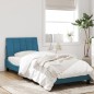 vidaXL Estructura de cama con luces LED terciopelo azul 80x200 cm vidaXL Estructura de cama con luces LED terciopelo azul 80x200 cm