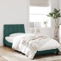 vidaXL Estructura cama con luces LED terciopelo verde oscuro 90x190 cm vidaXL Estructura cama con luces LED terciopelo verde oscuro 90x190 cm