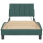 vidaXL Estructura cama con luces LED terciopelo verde oscuro 90x190 cm vidaXL Estructura cama con luces LED terciopelo verde oscuro 90x190 cm