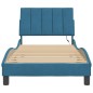 vidaXL Estructura cama con luces LED terciopelo azul 90x200 cm