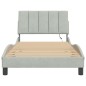 vidaXL Estructura cama con luces LED terciopelo gris claro 100x200 cm vidaXL Estructura cama con luces LED terciopelo gris claro 100x200 cm