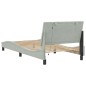 vidaXL Estructura cama con luces LED terciopelo gris claro 100x200 cm vidaXL Estructura cama con luces LED terciopelo gris claro 100x200 cm
