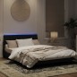 vidaXL Estructura de cama con luces LED terciopelo negro 140x190 cm vidaXL Estructura de cama con luces LED terciopelo negro 140x190 cm
