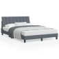 vidaXL Estructura de cama luces LED terciopelo gris oscuro 140x200 cm vidaXL Estructura de cama luces LED terciopelo gris oscuro 140x200 cm
