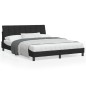 vidaXL Estructura de cama con luces LED terciopelo negro 160x200 cm vidaXL Estructura de cama con luces LED terciopelo negro 160x200 cm