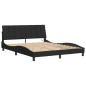 vidaXL Estructura de cama con luces LED terciopelo negro 160x200 cm vidaXL Estructura de cama con luces LED terciopelo negro 160x200 cm