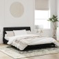 vidaXL Estructura de cama con luces LED terciopelo negro 160x200 cm vidaXL Estructura de cama con luces LED terciopelo negro 160x200 cm
