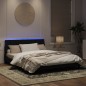 vidaXL Estructura de cama con luces LED terciopelo negro 160x200 cm vidaXL Estructura de cama con luces LED terciopelo negro 160x200 cm