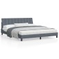 vidaXL Estructura cama con luces LED terciopelo gris oscuro 180x200 cm vidaXL Estructura cama con luces LED terciopelo gris oscuro 180x200 cm