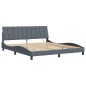 vidaXL Estructura cama con luces LED terciopelo gris oscuro 180x200 cm vidaXL Estructura cama con luces LED terciopelo gris oscuro 180x200 cm