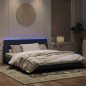 vidaXL Estructura cama con luces LED terciopelo gris oscuro 180x200 cm vidaXL Estructura cama con luces LED terciopelo gris oscuro 180x200 cm