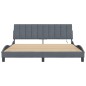 vidaXL Estructura cama con luces LED terciopelo gris oscuro 180x200 cm vidaXL Estructura cama con luces LED terciopelo gris oscuro 180x200 cm