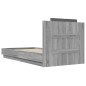 vidaXL Estructura de cama cabecero luces LED gris Sonoma 90x190 cm vidaXL Estructura de cama cabecero luces LED gris Sonoma 90x190 cm