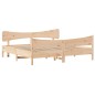vidaXL Estructura de cama con cabecero madera maciza de pino 200x200cm vidaXL Estructura de cama con cabecero madera maciza de pino 200x200cm