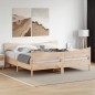 vidaXL Estructura de cama con cabecero madera maciza de pino 200x200cm vidaXL Estructura de cama con cabecero madera maciza de pino 200x200cm