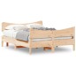 vidaXL Estructura de cama con cabecero madera maciza pino 140x200 cm