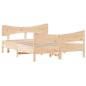 vidaXL Estructura de cama con cabecero madera maciza pino 140x200 cm