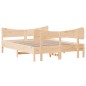 vidaXL Estructura de cama con cabecero madera maciza pino 140x200 cm