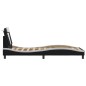 vidaXL Estructura cama con LED cuero sintético negro y blanco 90x190cm