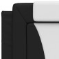 vidaXL Estructura cama con LED cuero sintético negro y blanco 90x190cm