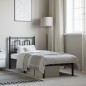 vidaXL Estructura de cama con cabecero metal negro 75x190 cm vidaXL Estructura de cama con cabecero metal negro 75x190 cm