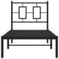 vidaXL Estructura de cama con cabecero metal negro 75x190 cm vidaXL Estructura de cama con cabecero metal negro 75x190 cm